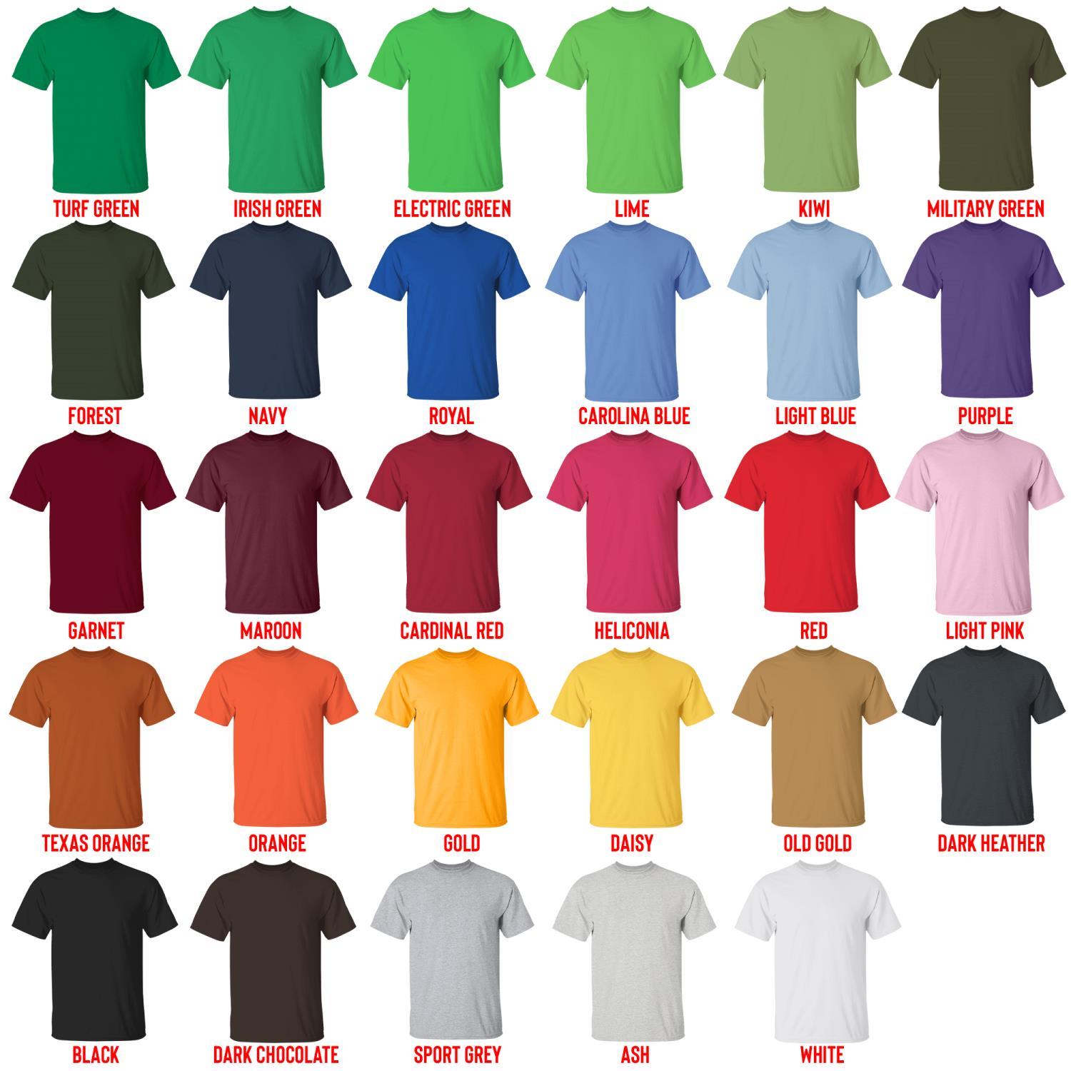 t shirt color chart - Zelda AU Store
