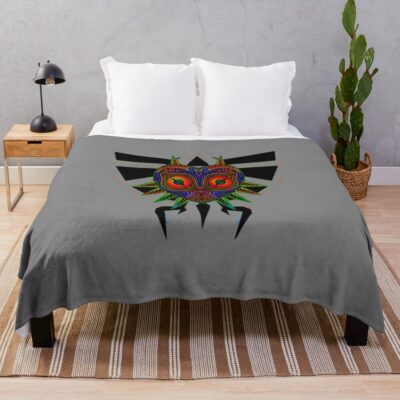 Dark Mask Majora's Mask Throw Blanket