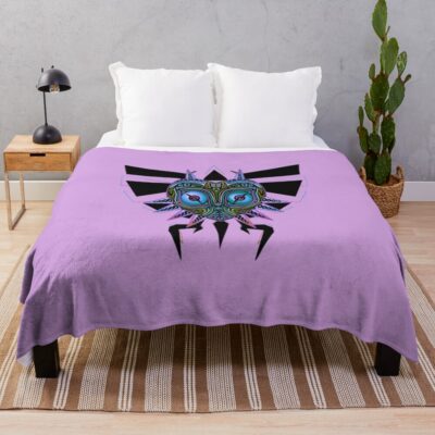 Pastel Mask - Majora's Mask Throw Blanket
