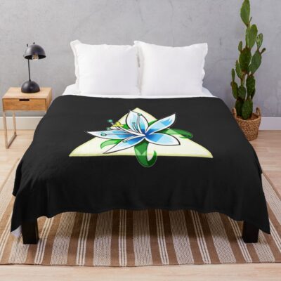 Flower Triforce And Silent Princess Throw Blanket