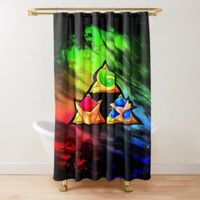 Spiritual Tri Stones Colorful Shower Curtain