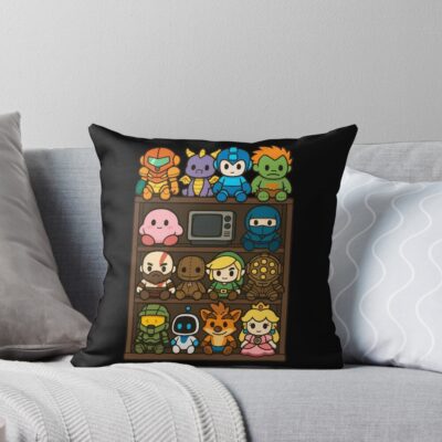 Chibi Video Game Plush Toys Throw Pillow