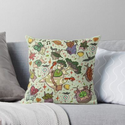 Korok Party The Legend Of Zelda Throw Pillow