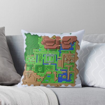 Lttp World Map A Link To The Past Throw Pillow