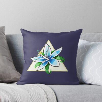Triforce And Silent Princess Throw Pillow
