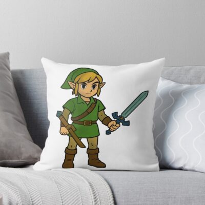 Link Zelda The Wind Waker Throw Pillow