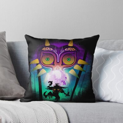 The Moon And The Mask - Majora's Mask Throw Pillow