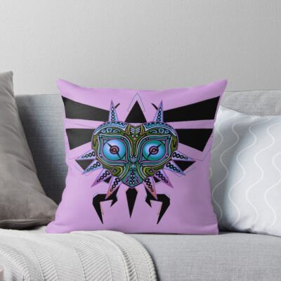 Pastel Mask - Majora's Mask Throw Pillow
