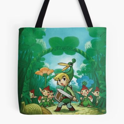 Legend Of Zelda Minish Cap Print Tote Bag